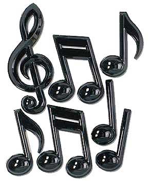 PLASTIC MUSICAL NOTES 33 to 56 cm tall
