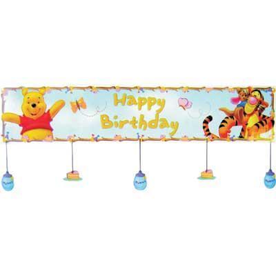 Plastic Happy Birthday Party Banner