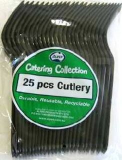 Cutlery Forks Black Pk25