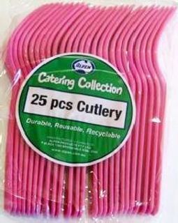 Cutlery Forks Hot Pink Pk25