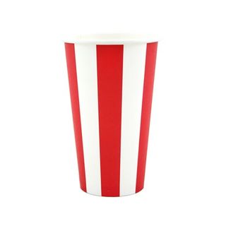 Cups Milkshake Red Stripe Pk8