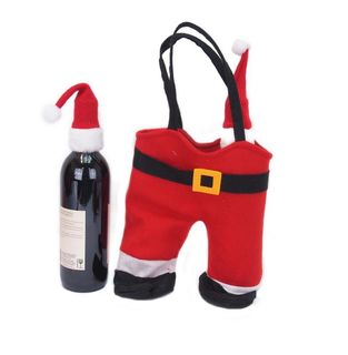 Xmas Bag Wine Santa Pants withTops