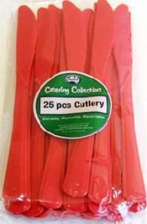 Cutlery Knives Red Pk25