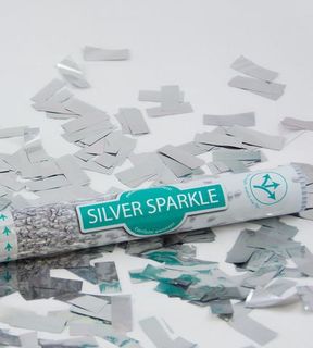 Confetti Cannon Silver Sparkle 40cm