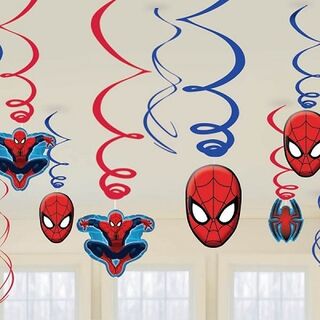 Spiderman Foil Swirls Pk12