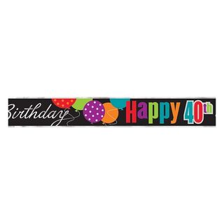 Banner Foil Birthday Cheer 40th