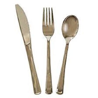 Cutlery Metallic Gold Assorted Pk18