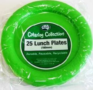 Plate 180mm Lime Green Pk25