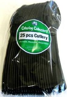 Cutlery Spoons Black Pk25