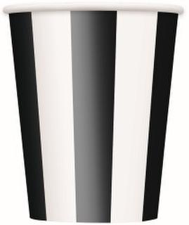 Cups Stripe Black Pk6