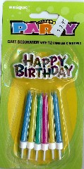 Candles Happy Bdy Rainbow Cake Topper