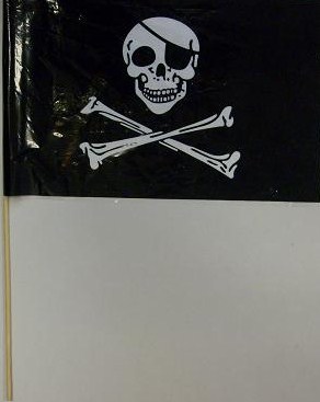 Flag Pirate 26 X 43cm plastic
