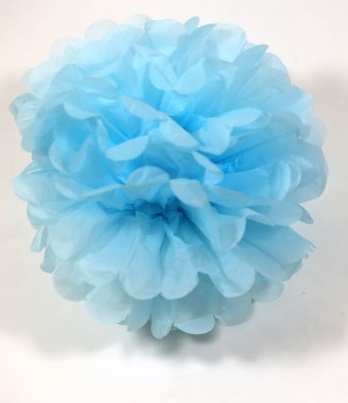 Puff Ball Baby Blue 25cm