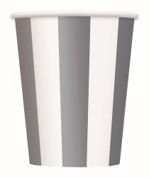 Cups Stripes Silver Pk6