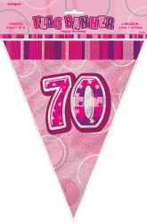 Banner Glitz Flag Pink 70