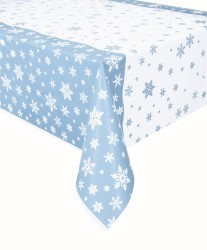 Table Cover Snowflakes Blue 1.37x2.13