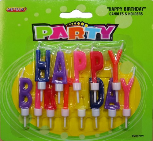 Candles Letter Set Happy Birthday